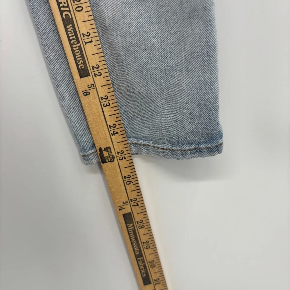 Brandy‎ Melville Distressed Jeans Womens 25 Light Wash Button Fly Boho 90s Y2K